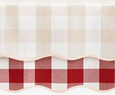 Giardino Reversible Tablecloth in Rosso/Rosa